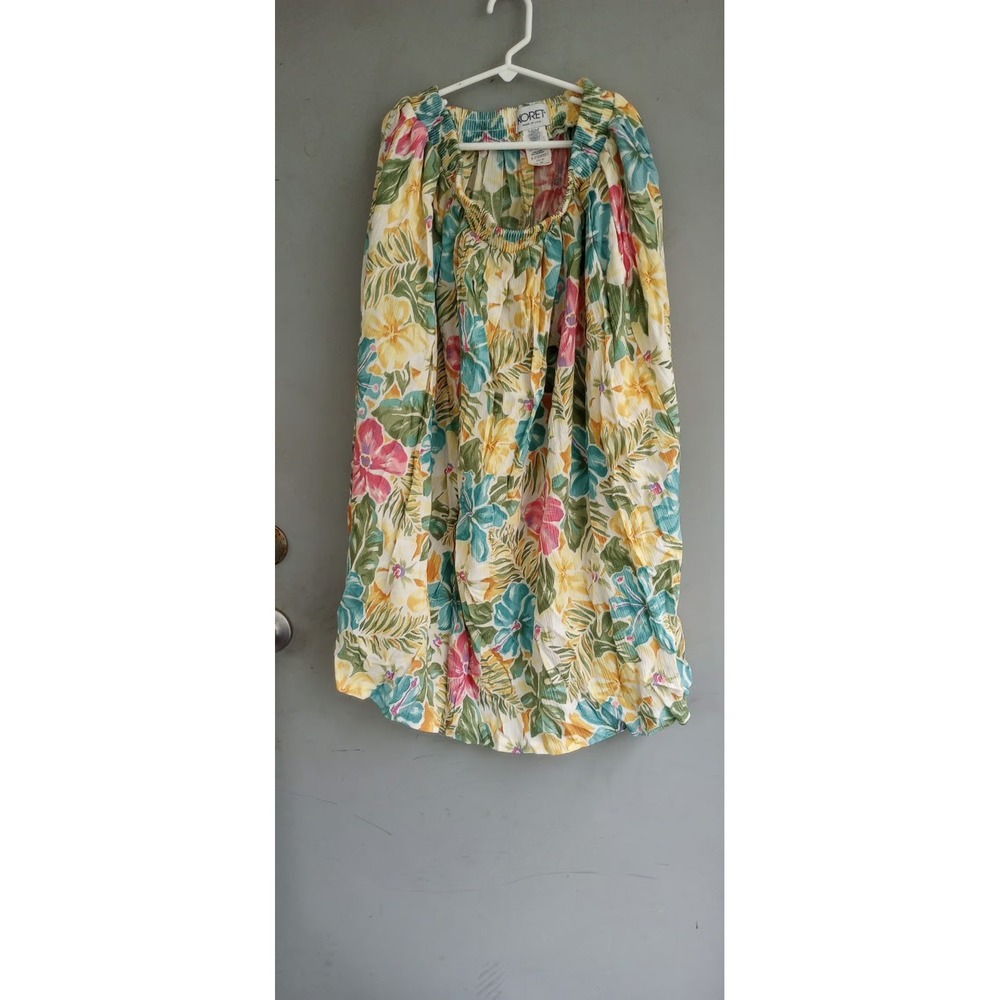 Vintage 80s or‎ 90s Floral Skirt Tropical Golden Girls Grandma Miami